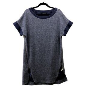 Banana Republic Sweater Dress Womens M Knit Denim Look Sweatshirt Short Sleeve‎